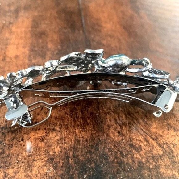 Jeweled Flower Barrette – Colorful Crystal Floral Design - Picture 5 of 9